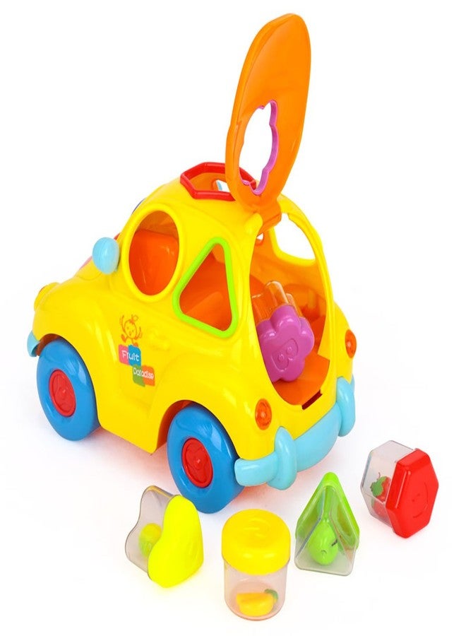 Kiditos Baby Electronic Fruit Car with Music & Light & Puzzle & Fruit Shape Sorters Learning Educational Toy (Multicolour) - Image 3